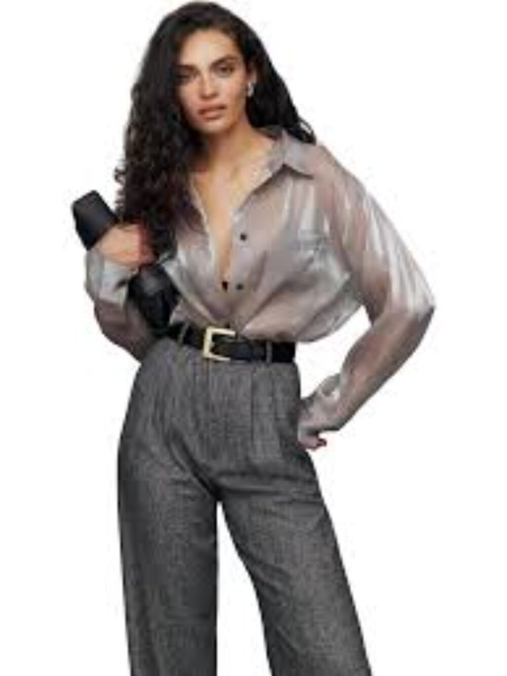 Reformation Will Oversized Sheer Shirt - Picture 2 of 3